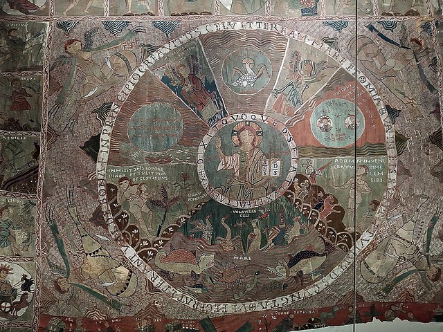 Tapiz románico de la Creación (siglo XI). Catedral de Girona. Romanesque Creation Tapestry (11th century). Cathedral of Girona