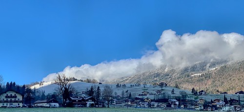 österreich austria tyrol tirol europe europa iphone winter snow frost panorama panoramic landscape landschaft view scene scenery scenic thiersee village mountain cloud sky blue