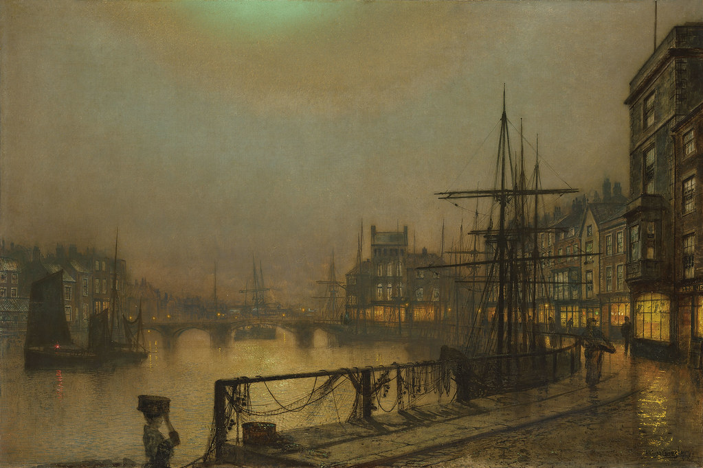 John Atkinson Grimshaw (1836-1893) | Whitby at night | Sileni_ | Flickr