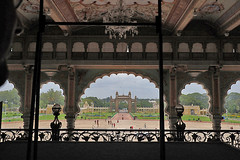 Mysore - Royal Palace looking out