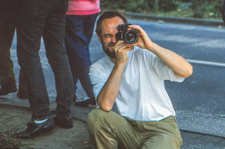 Fotograf Traugott beim Duisburg-Marathon 1991