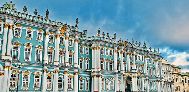 Green on blue - the colorful Winter Palace