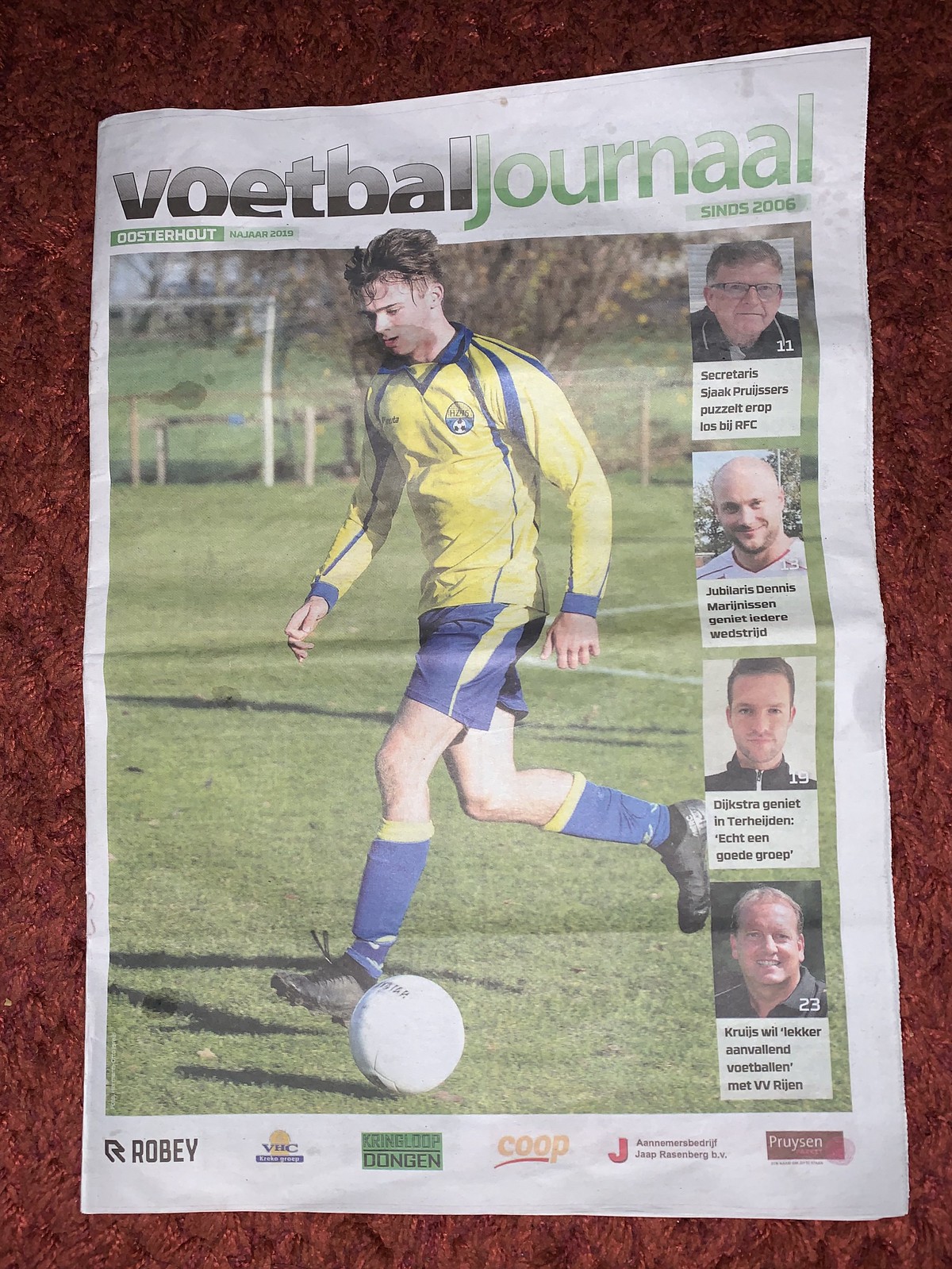 2019 - Voetbaljournaal najaar 2019 - voorpagina editie Oosterhout