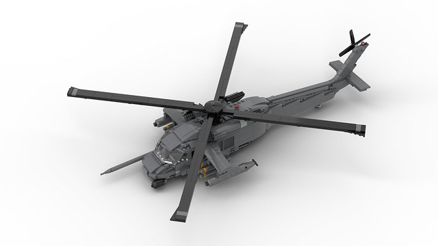 Lego MH-60 Pave Hawk | 1:33 Minifigure Scale | FULL ARMED Black Hawk