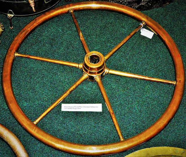 Wheel from a World War I German Submarine wrecked in Scapa Flow
