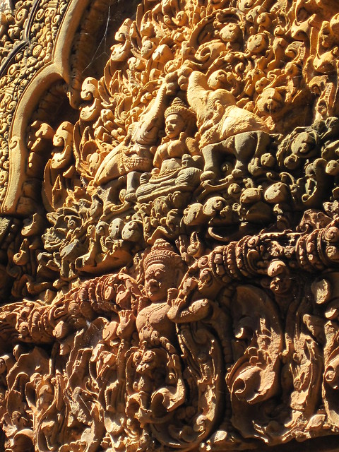 Cambodia temple carving