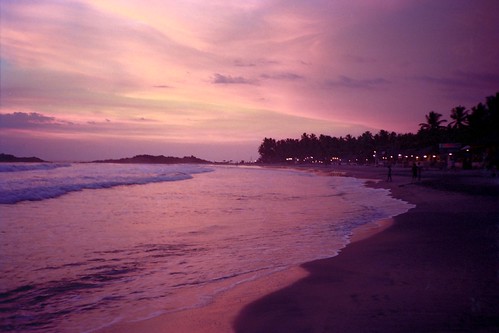 beach sunset kovalam kerala india