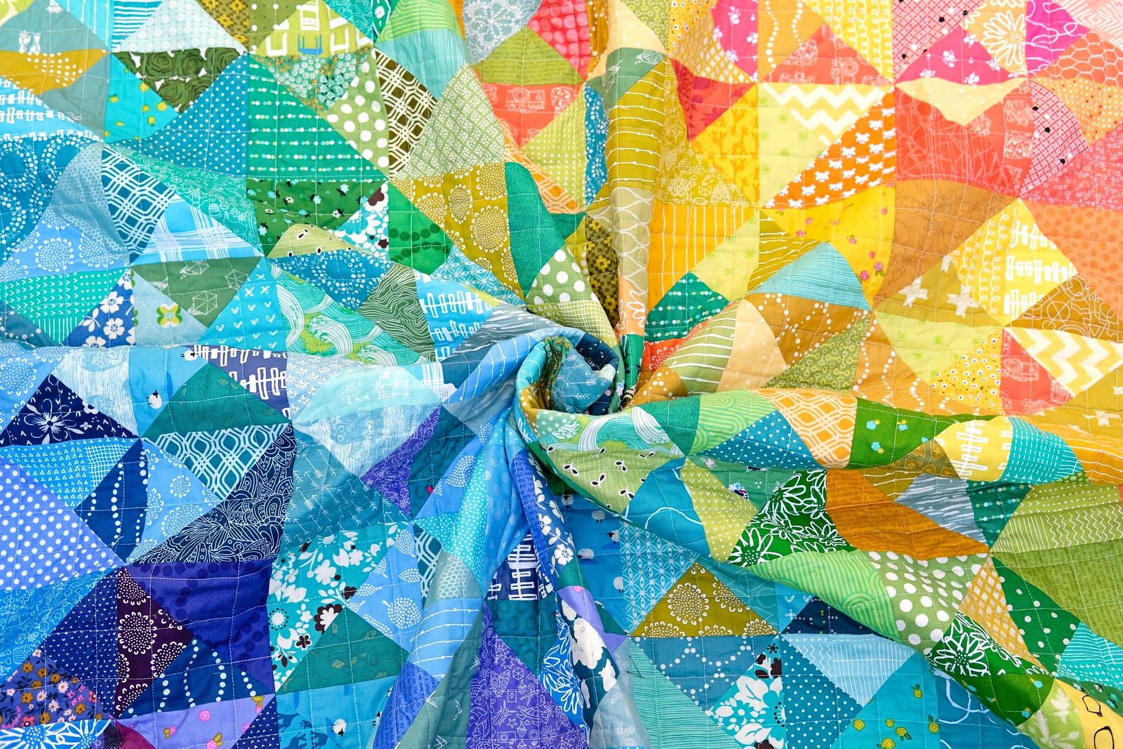 The Cleo Quilt, Rainbow Version - Kitchen Table Quilting