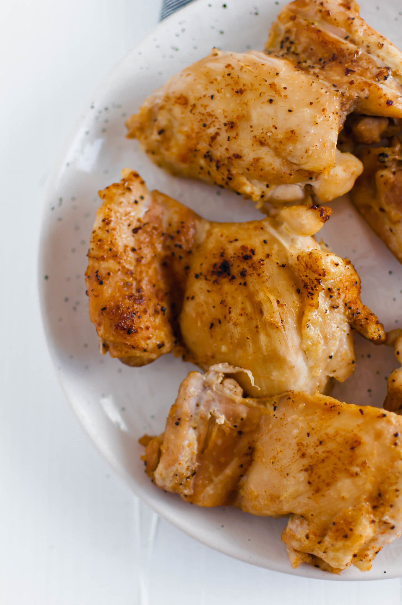 These basic Instant Pot Chicken Thighs will change your meal prep game. Simple to make and so many ways to utilize them. Make a simple pan gravy with the drippings or add to other recipes.