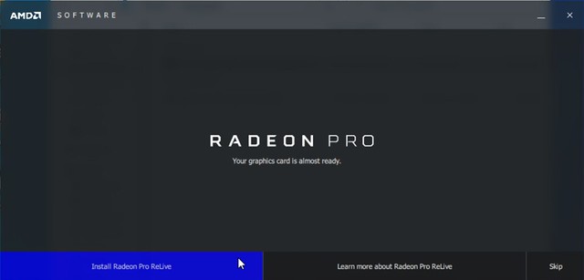 Can’t enable AMD ReLive VR during install of Radeon Pro Software?