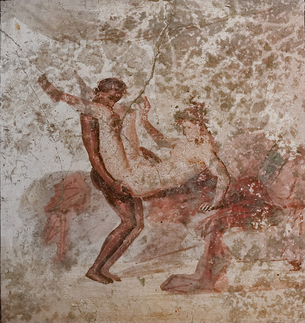 Fresque de scène érotique de Pompéi