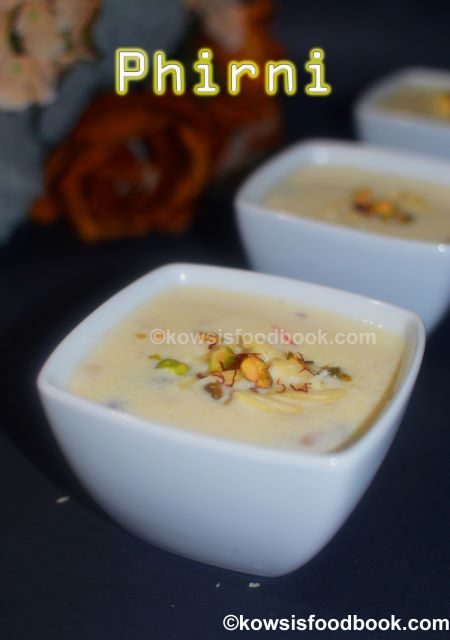 Phirni Recipe