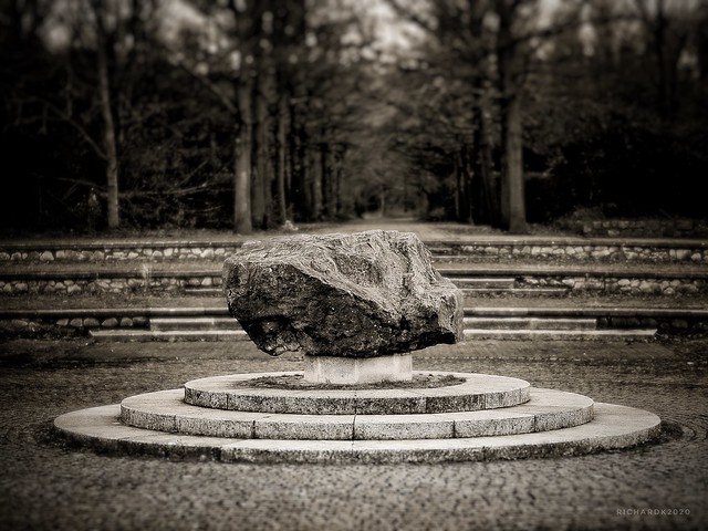 Inaugural stone at Carsington Water