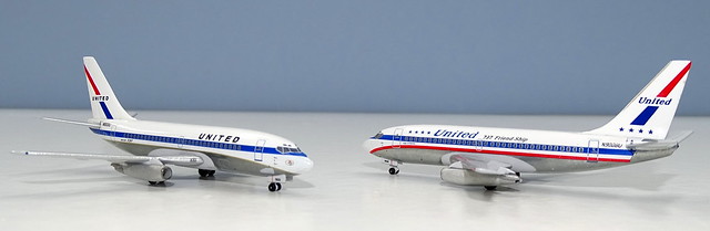 United Airlines Boeing 737-222s N9001U and N9008U