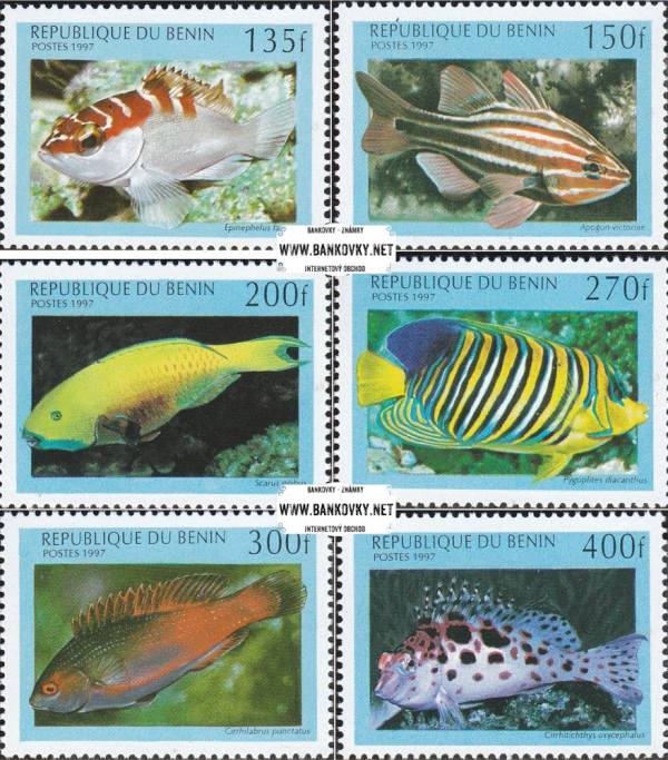 Známky Benin 1997 Morské ryby nerazítkovaná séria MNH