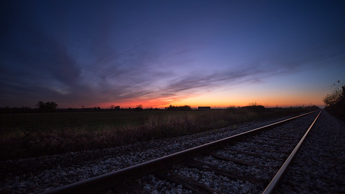 osijek croatia hrvatska retfala rail railway railroad sunset zalazak sunca sunce hdr