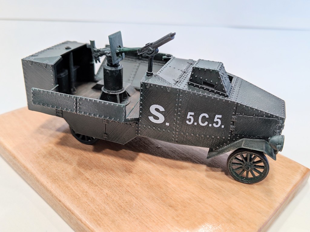 Modèle 3D Imprimé - Camion Blindé AA Britannique Pierce Arrow WWI - Échelles 1/56, 1/72, 1/87, 1/100