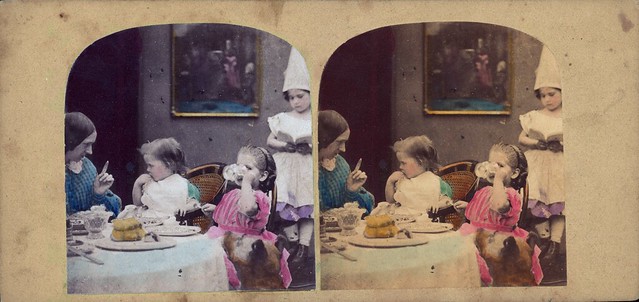 Gouter enfants chien  A. Silvester 1861