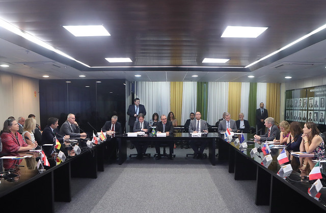 Brasília(DF),09/01/2020: Bento Albuquerque,ministro de Minas e Energia e Alexandre Vidigal,secretário de Geologia,Mineração,participam de reunião com embaixadores da União Europeia.