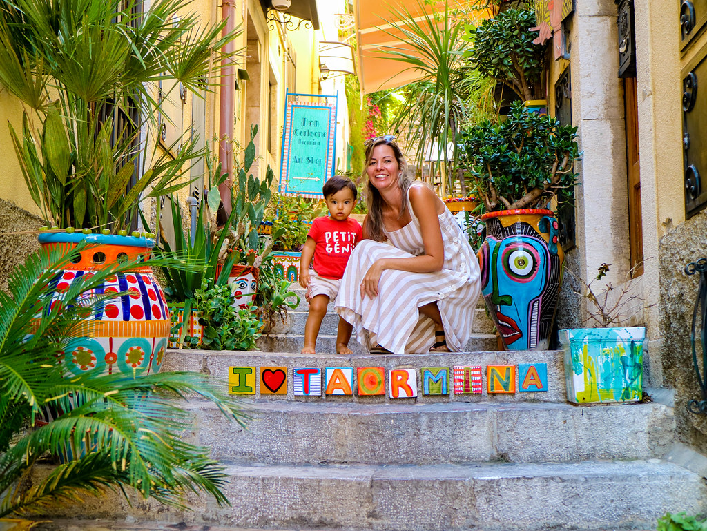 Callejones con azulejos en Taormina