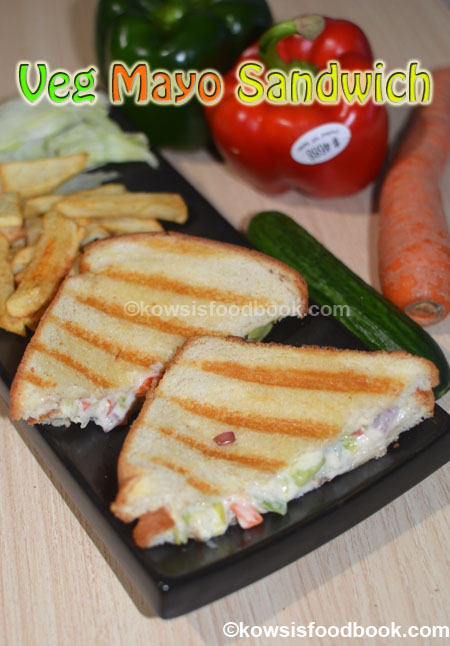 Healthy Veg Mayonnaise Sandwich Ready