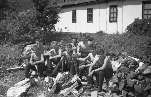 Mezmay. 1963. Logging for school Мезмай. 1963. Заготовка дров для школы