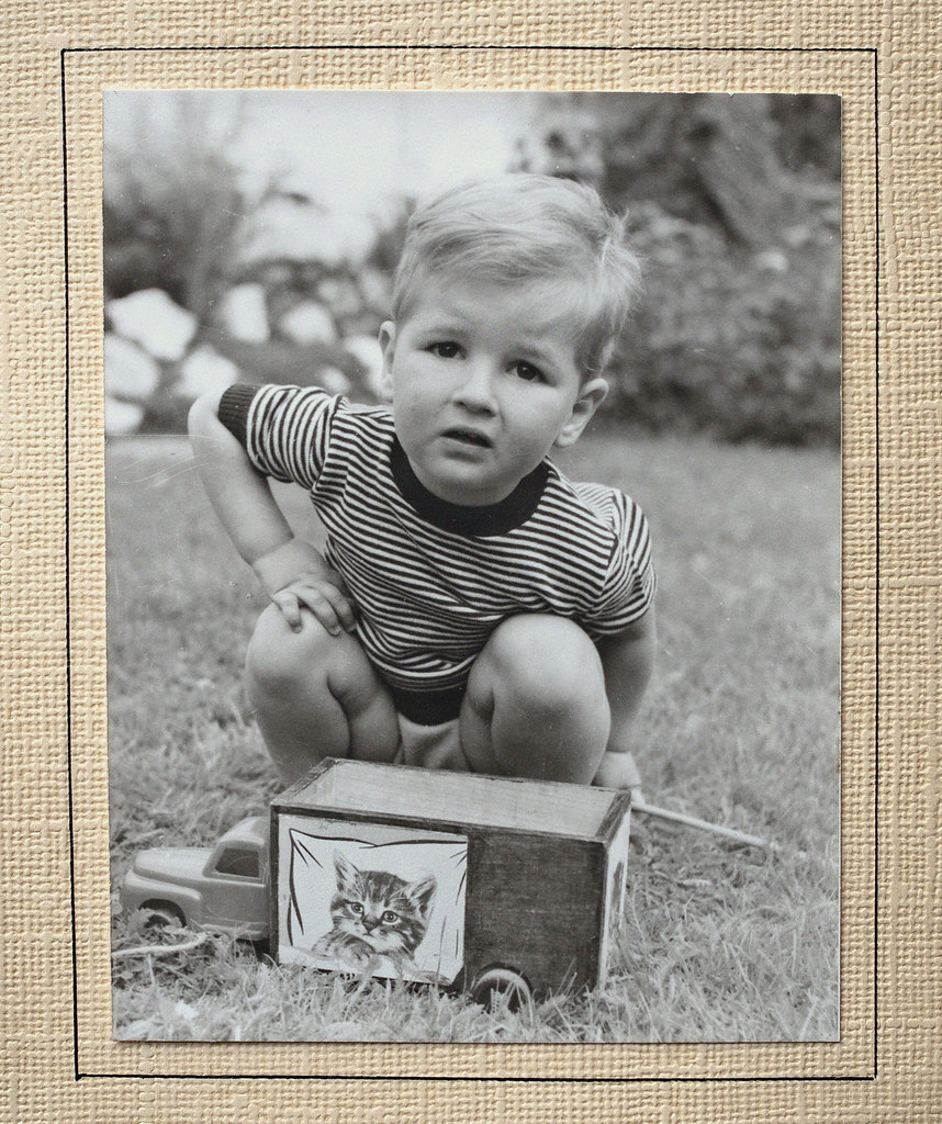 With my toy truck 1953 Summer