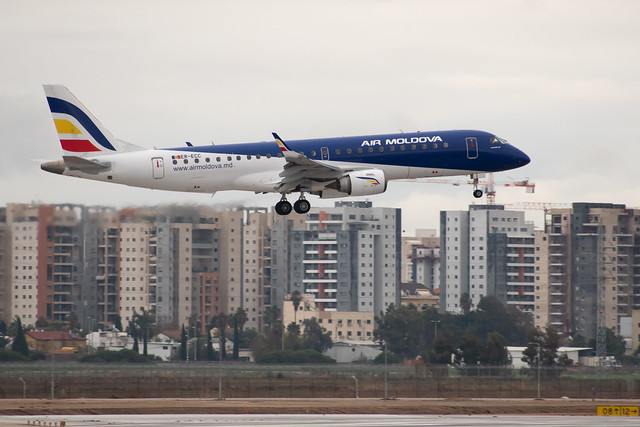 Air Moldova E190, ER-ECC, KIV-TLV