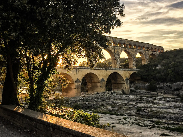 Pont du Gard Sunset (Explored)