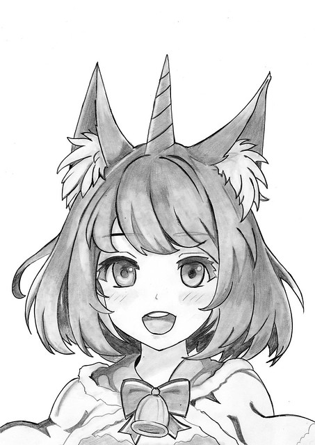 Cute girl anime sketch, detailed, black and white | Stable Diffusion |  OpenArt-saigonsouth.com.vn