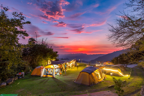 露營 苗栗 taiwan sunset 第11露 哈撒山莊 竹林 哈撒露營區