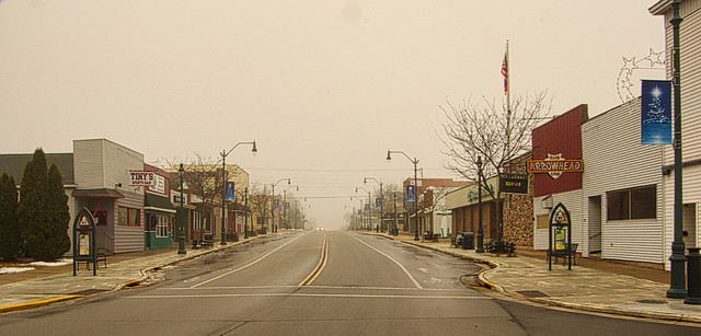 Deserted:  My Town On A Foggy Christmas Morning