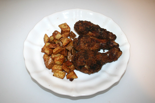 Chicken drumsticks - Leftovers / Hähnchenschenkel - Resteverbrauch