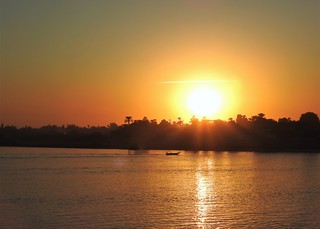 Sunset Over West Bank at Kom Ombo