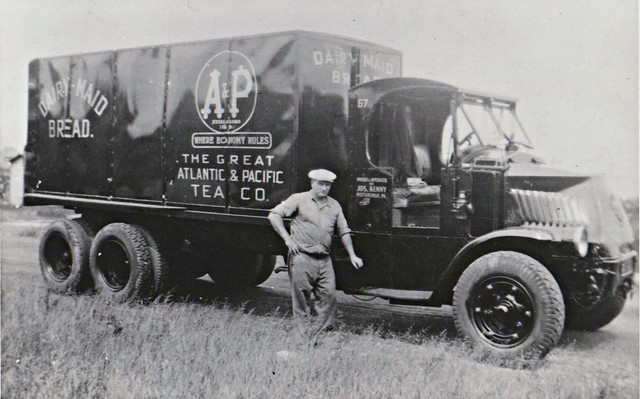 Vintage Mack AC delivery truck - family