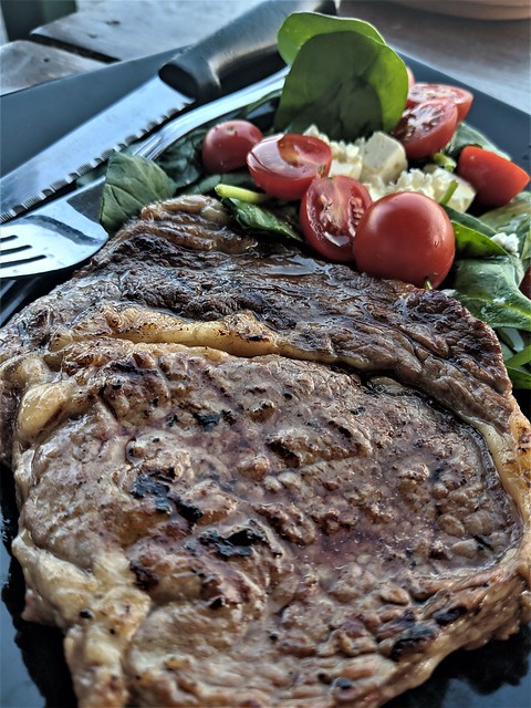 steak and salad --------------- IMG_20200102_180527