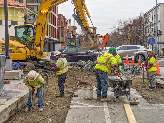 Road crew, 14th and R Streets NW