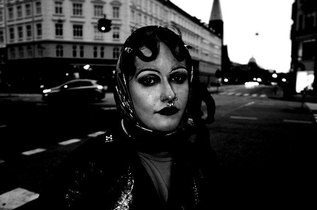 Girl in street Copenhagen