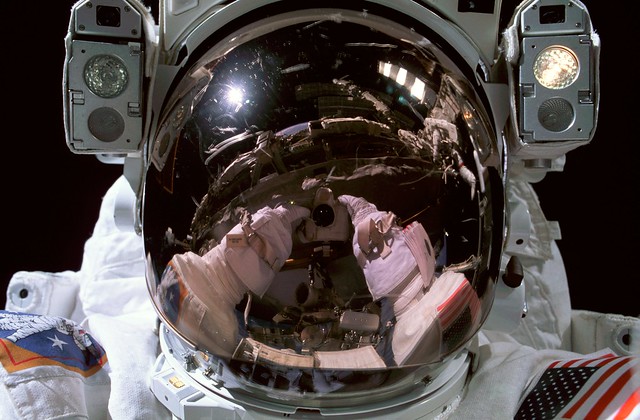Don Pettit Spacewalk Selfie