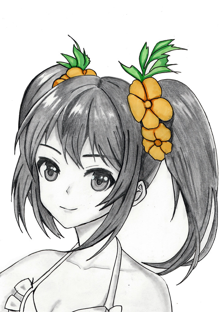 Cute Anime Girl Drawing gambar ke 6