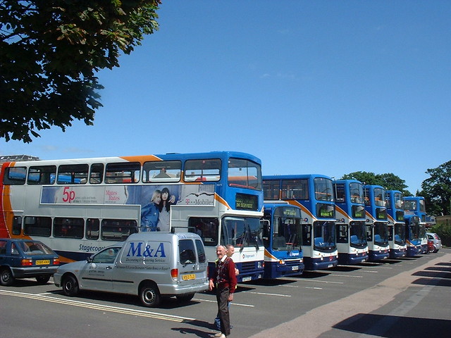 Stagecoach in East Kent Buses parked in William Street Car Park