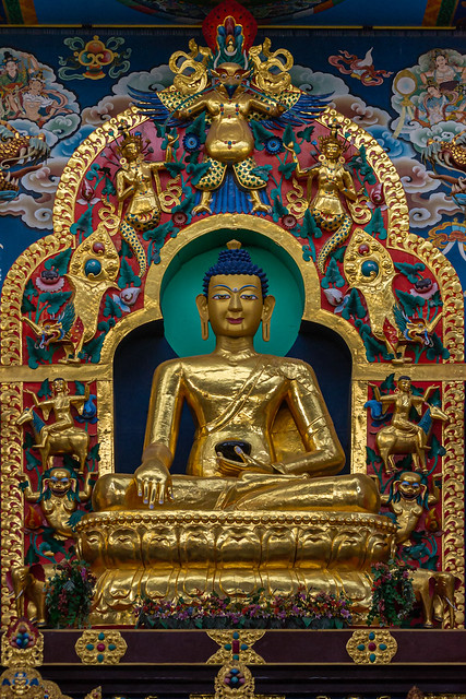 Golden Buddha at Namdroling Monastery