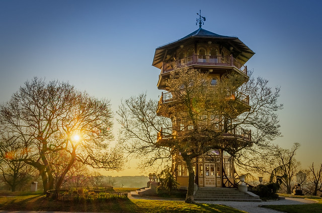 Sunrise and the Pagoda at Patterson Park