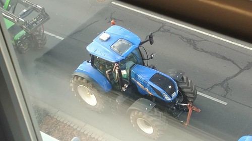 Traktordemo Dresden Traktor blau