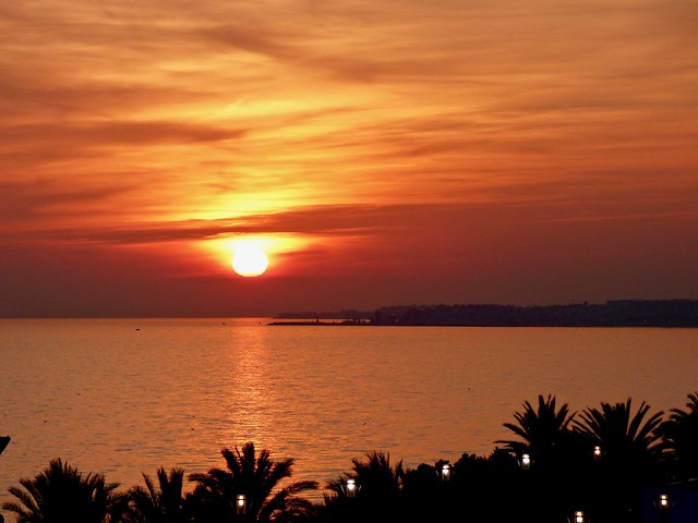 Sunset in Marbella .
