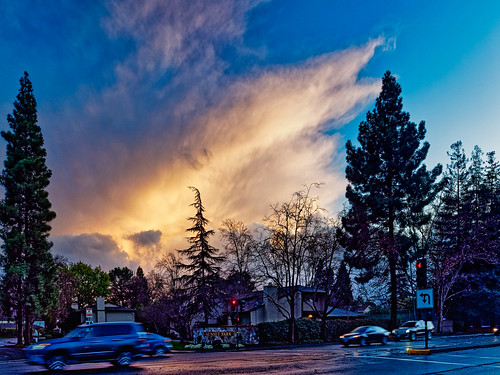 rainclouds sunset walnutcreek trees streets cars steve omd olympus landscape