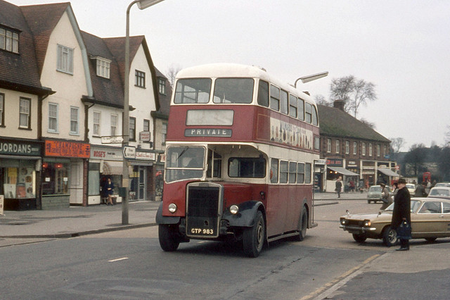 City Coach Lines . Upminster , East London . GTP983 . Upminster , East London . January-1970 .