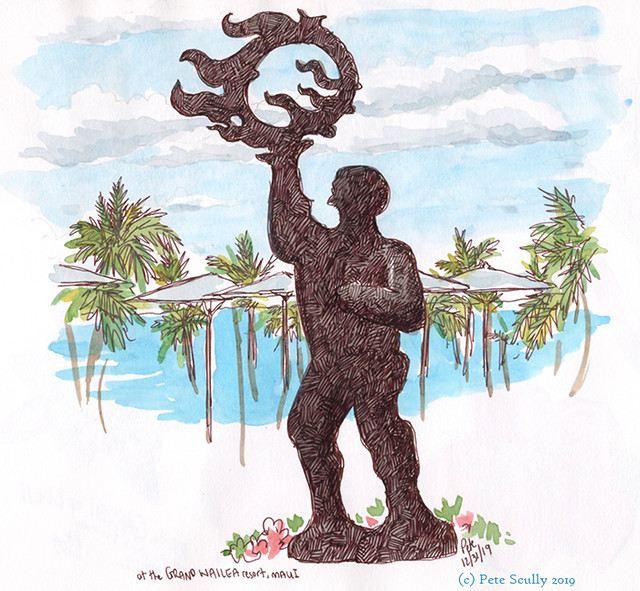 Grand Wailea Resort statue Maui