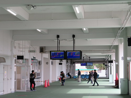 姫路競馬場のスタンド１階外コンコース