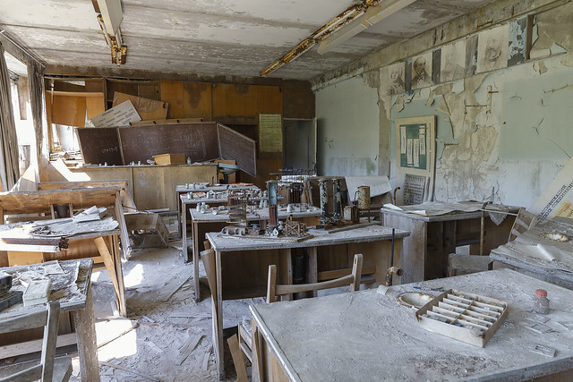 pripyat school, chernobyl exclusion zone